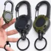 Uittrekbare Heavy Duty Carabiner Sleutelhanger – Sterke Stalen Kabel – Outdoor Sportieve Sleutelhanger Tool